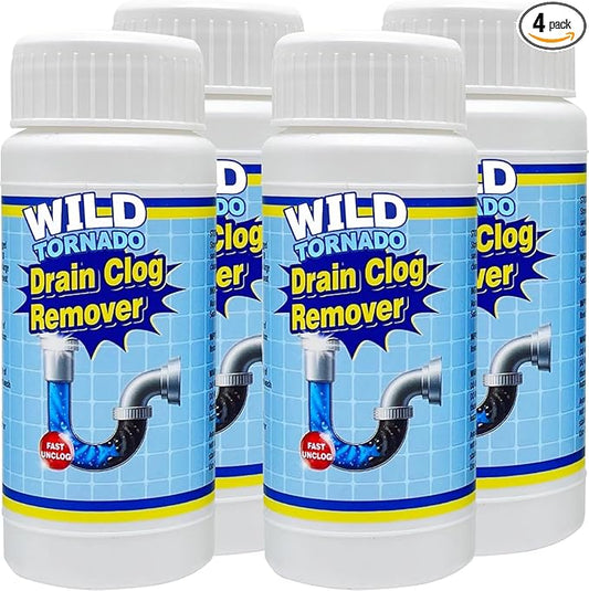 Wild Tornado Sink and Drain Cleaner, Wild Tornado Drain Clog Remover, Powerful Sink Cleaner Powder Fast Foaming for Kitchen Toilet Pipe Quick Cleaning Tool Clog Remover