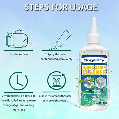 Sugelary Mold Stain Cleaner, 5 fl oz Mold Stain Cleaner Gel for Washing Machine, Home Stain Cleaning Gel for Fridge, Tile, Grout, Sink and Bathroom Use
