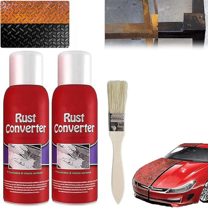 KISHAL Car Chassis Derusting,Car Chassis Rust Converter,Car Rust Remover Spray,Rust Inhibitor Derusting Spray with Brush,Maintenance Cleaning Rust Dissolver (2 Pcs)