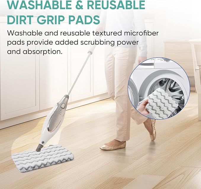 4 Pack S3501 S3601 Steam Pocket Mop Pads for Shark S3500 Series S3501 S3601 S3550 S3901 SE450 S3801CO S3601D S2901 S2902 Steam Mop Pads Washable