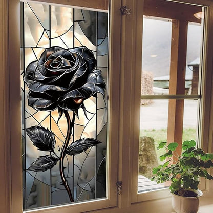 3D Wall Stickers DIY Flower Wall Decal Removable Waterproof Wall Art Decor for Bedroom Living Room Offices Home Decoration (Black Rose)
