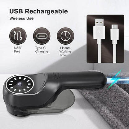 Fabric Shaver, Lint Remover, Lint Shaver with 2 Speeds 3 Replaceable Blades, Sweater Shaver, Clothes Shaver, Fabric Pilling Remover, Fabric Shaver for Furniture, Electric Lint Remover for Clothes