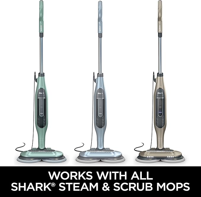 Shark Steam & Scrub Dirt Grip Soft Scrub & Dusting Washable Pads, Fully Reusable, Powerful Cleaning on All Sealed Hard Floors, Compatible with S8001, S8201, S7201 & S7001, Grey, XKITP7000D
