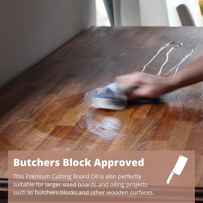 Specialist Board Cutting Board Oil and Wax Applicator by the Block & Board Company | Restores Wood, Butcher Block, Countertop & Utensils | Round Wood Applicator for Food Grade Mineral Oil