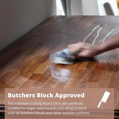 Specialist Board Cutting Board Oil and Wax Applicator by the Block & Board Company | Restores Wood, Butcher Block, Countertop & Utensils | Round Wood Applicator for Food Grade Mineral Oil