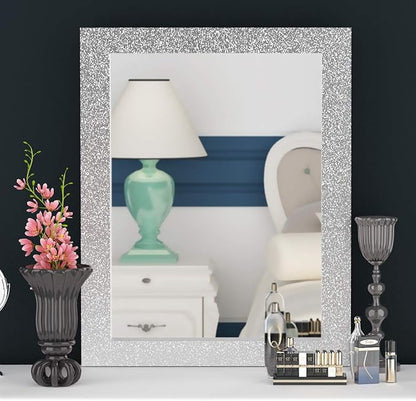 Livelynine 15.8x394 Silver Glitter Wallpaper Peel and Stick Decorative Contact Paper for Dresser Counters Tabletop Desk Crafts Walls Self Adhesive Silver Wall Decor Waterproof Glitter Vinyl Wrap