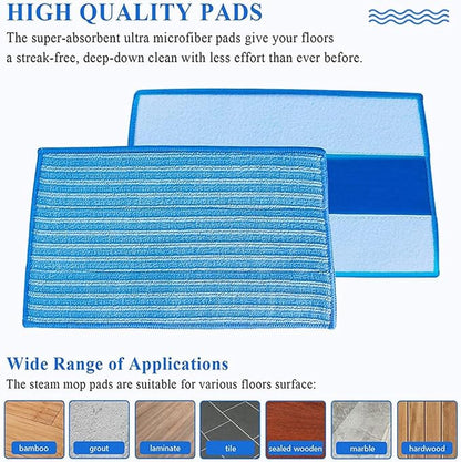 Steam Mop Pads for HAAN SI-40 SI-70 SI-35 Replacement Cleaning Pads for RMF4X RMF2X FS, SI and MS Series Steamers Ultra-Microfiber