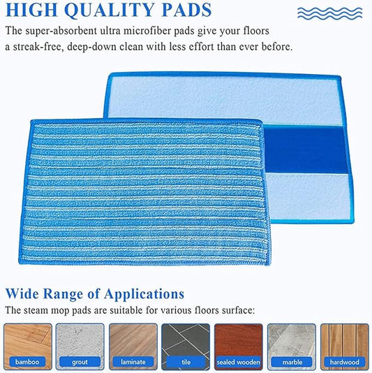 Steam Mop Pads for HAAN SI-40 SI-70 SI-35 Replacement Cleaning Pads for RMF4X RMF2X FS, SI and MS Series Steamers Ultra-Microfiber