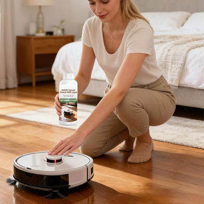 Robotic Floor Liquid - Vacuum Mopping Agent, Hardwood Cleaning Fluid with Quick-Dry Technology, Hardwood Maintenance Solution, Multi-Floor Concentrate, Botanical Formula for Tile Laminate