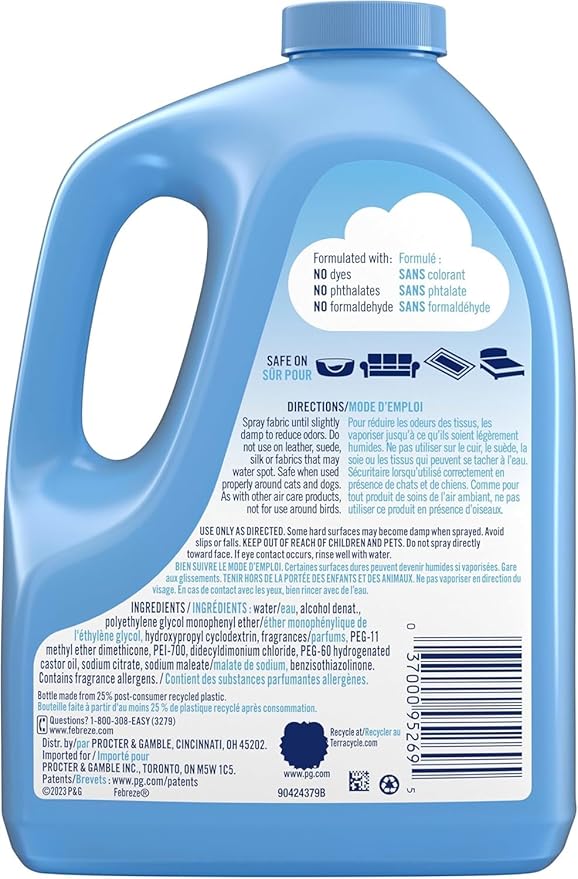 Febreez Fabric Pet Odor Fighter Refill, 67.6 fl oz Fabric Refresher, Air Freshener