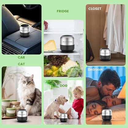 Ultra-Powerful Refrigerator Deodorizer, AOP Alkali Technology, Multi-Level O2 Filtering, 10 Year Lasting Odor Eliminator, More Effective Than Baking Soda Bamboo Air Purifying Bags