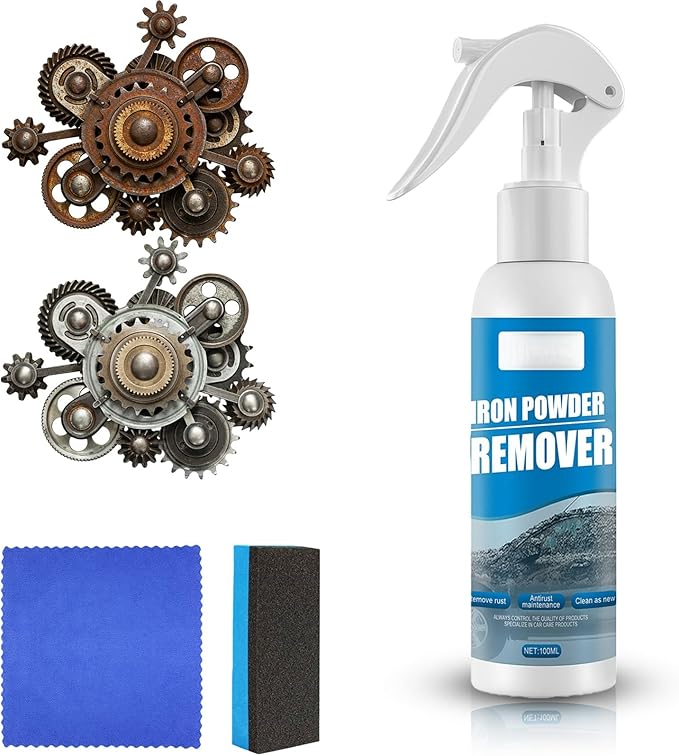 Multi-functional Quick-acting Rust Removal Spray, Iron Powder Remover Spray, Portable Rust Remover Sprays for Metal, for Paint, Tools, Car, Hardware - 100ML (L*1)