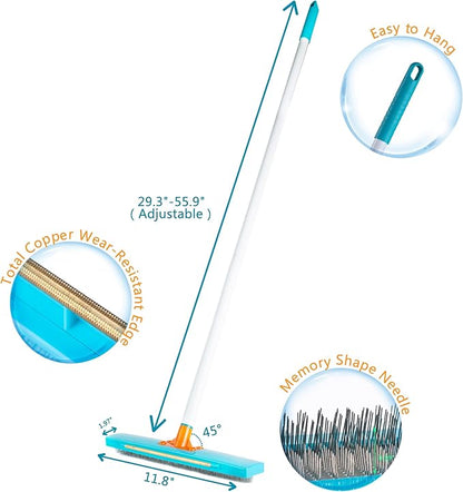 Carpet Rake-Carpet Hair Removal Tool-Carpet Rake to Fluff Carpet-Carpet Scraper Brush Rug Comb Pet Cat Fur Dog Hair Remover for Couch Furniture Carpet Broom