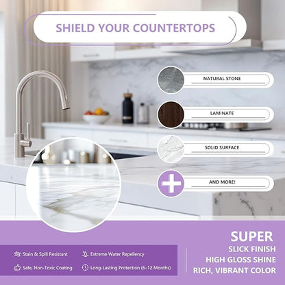 Ceramic Coating Spray 17.32oz – Appliance & Kitchen Protector for Stainless Steel – Fingerprint Resistant Cleaner & Sealer for Sinks, Fridges, Stoves – Easy Cleaning & Long-Lasting Multi-Surface Shine