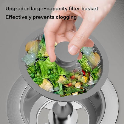 Kitchen Sink Drain Strainer,3 in 1 Pop Up Strainer Stopper,Stainless Steel Anti-Clogging Sink Drain Strainer,Suitable for US Standard 3-1/2 Inch Kitchen Sink Drain Strainer