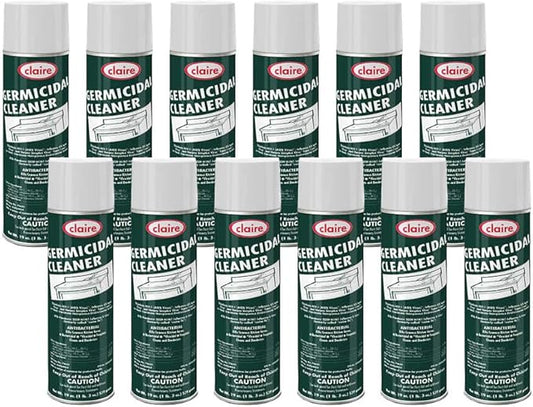Claire CL873 Germicidal Foaming Cleaner and Disinfectant, White, 1 lb. 3oz (1.18 Pounds)