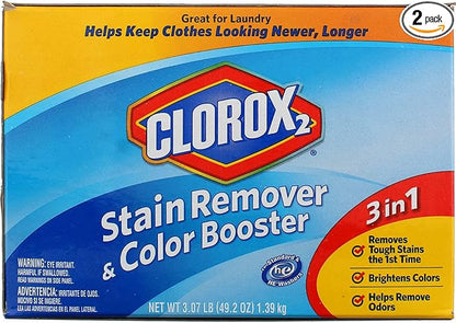 Clorox 2 Laundry Stain Remover and Color Booster Powder, 49.2 Ounce (Pack of 2)