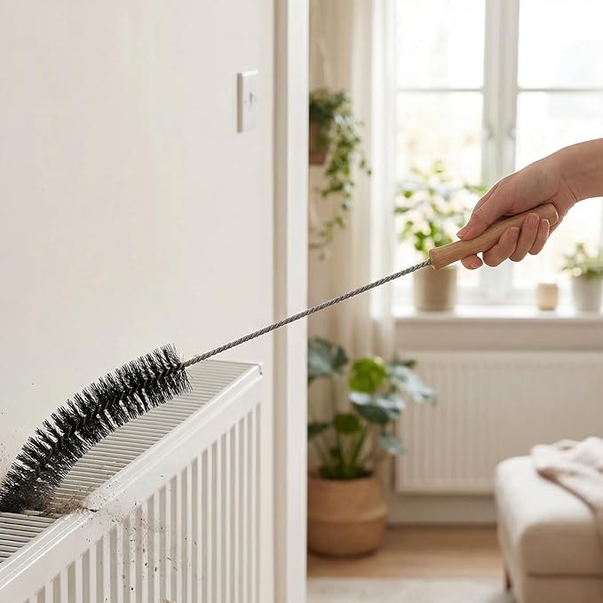 Radiator Cleaner Brush, Dryer Cleaner Vent Brush 77cm Flexible Lint Brushs Refrigerator Condenser Coil Brushes Long Handled Radiator Brushes Radiators Cleaning Supplies