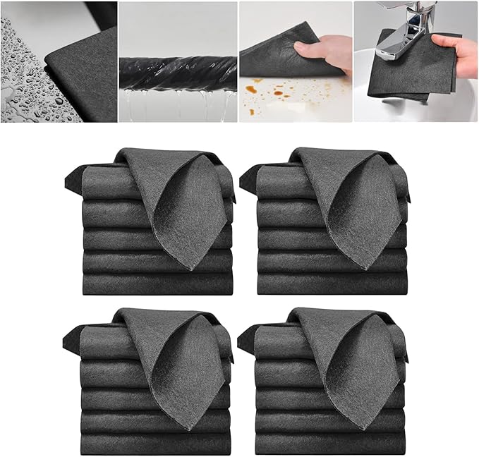 2023 New Thickened Magic Cleaning Cloth, Reusable Thicken Magic Fiber Microfiber Cleaning Cloth, Cleaning Cloths Rags for House Washable, Lint Free Microfiber Cleaning Cloth for TV Cars Windows (20PC)