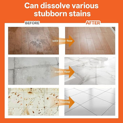 Floor Cleaning Solution Orange Scent, Compatible with Roborock Cleaning Solution Quick Drying Without Residue Suitable for All Robot Vacuums and Wet Dry Dual-Use Vacuum Cleaners (1 L, Orange)