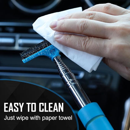 Side Mirror Squeegee, 2 PCS Car Mirror Squeegee, Retractable Car Rearview Mirror Wiper for All Vehicles, Universal Automotive Accessories