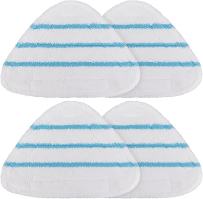 Steam Mop Pads Replacements for True & Tidy STM-500, STM-700, STM-700A Steam Mops, Microfiber Steam Mop Cover Cloth fit Other Triangular Steam Mop, Washable Cleaning Floor Triangular Pad (4 Pack)