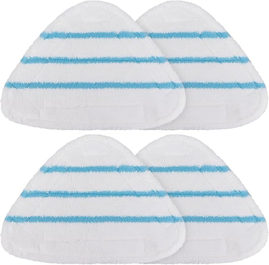 Steam Mop Pads Replacements for True & Tidy STM-500, STM-700, STM-700A Steam Mops, Microfiber Steam Mop Cover Cloth fit Other Triangular Steam Mop, Washable Cleaning Floor Triangular Pad (4 Pack)