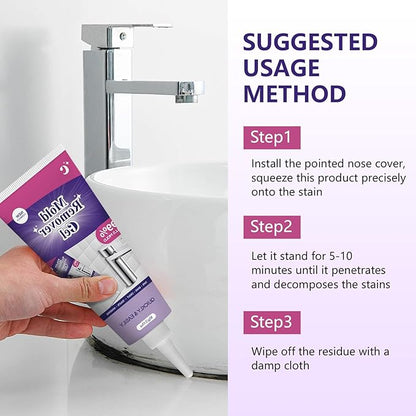 Stain Cleaning Gel - Bathroom & Shower Surface Cleaner for Grout, Tile, Sealed Wood — Powerful & Fast Acting (3PCS)
