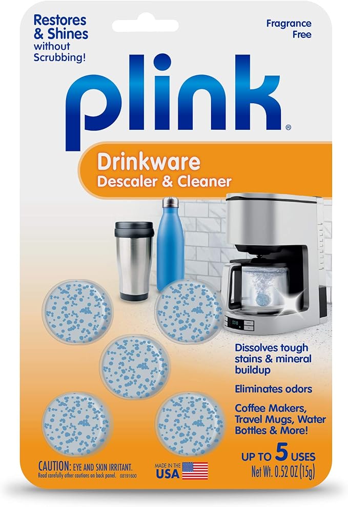 Plink Drinkware Descaler and Cleaner, 5 Tablets