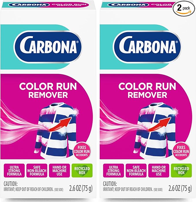 Carbona® Color Run Remover | Powerful Color Bleed Eliminator | Fixes Color Run Accidents | 2.6 Oz, 2 Pack
