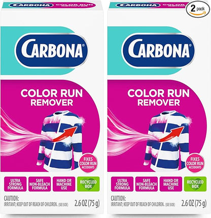 Carbona® Color Run Remover | Powerful Color Bleed Eliminator | Fixes Color Run Accidents | 2.6 Oz, 2 Pack