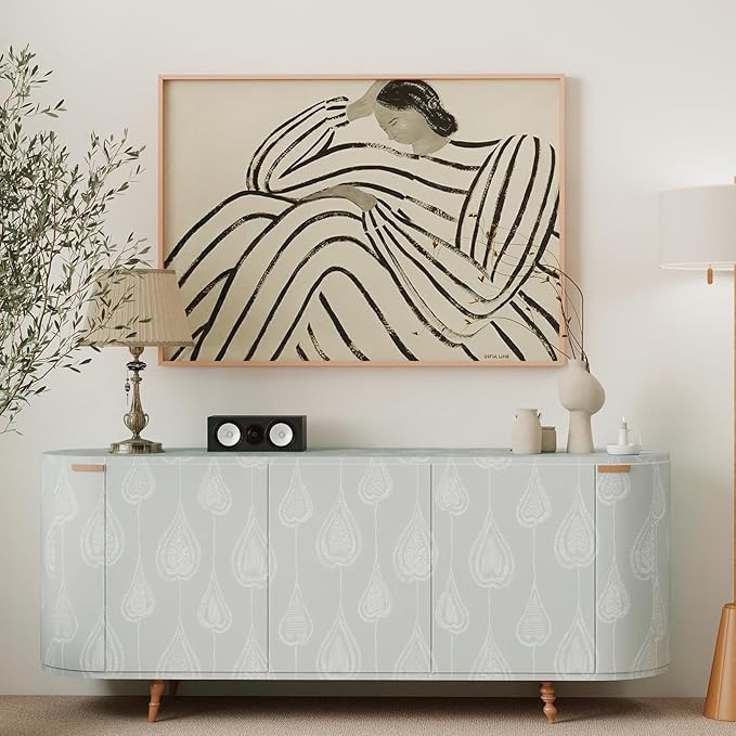 GloryTik Peel and Stick Wallpaper Boho Modern Wall Paper Peel and Stick Removable Contact Paper Self Adhesive Wallpapers for Bedroom and Bathroom Wallpaper Cabinet Shelf Liner Vinyl 17.3'' x 200''