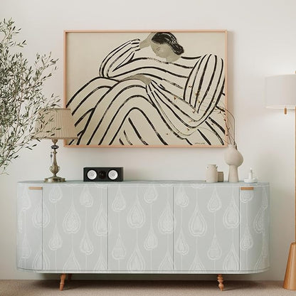 GloryTik Peel and Stick Wallpaper Boho Modern Wall Paper Peel and Stick Removable Contact Paper Self Adhesive Wallpapers for Bedroom and Bathroom Wallpaper Cabinet Shelf Liner Vinyl 17.3'' x 400''