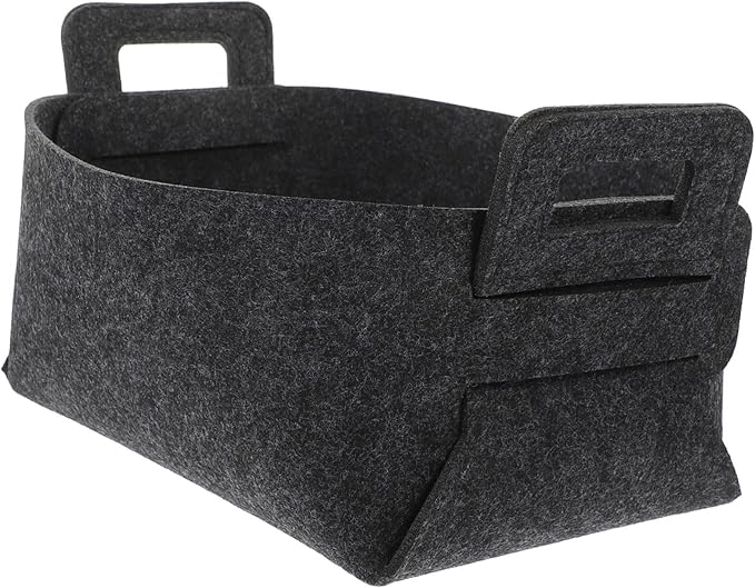 VICASKY Foldable Laundry Basket with Comfortable Handles Sturdy Clothes Storage Holder for Bedroom and Nursery Multi Purpose Collapsible Organizer for Household Sundries Dark Gray