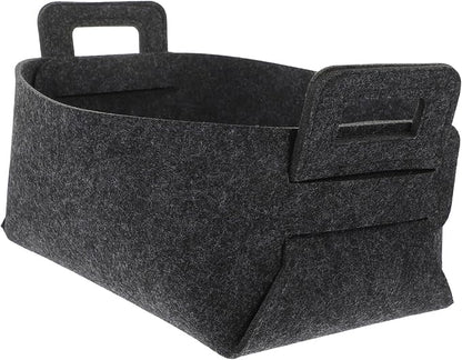VICASKY Foldable Laundry Basket with Comfortable Handles Sturdy Clothes Storage Holder for Bedroom and Nursery Multi Purpose Collapsible Organizer for Household Sundries Dark Gray