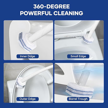 80 Toilet Wand Refills Fits for Clorox Toilet Wand,Upgrade 3-Layer Disposable Bowl Cleaner Refills for Bathroom Cleaning,3X Cleaning Power,No Falling Apart