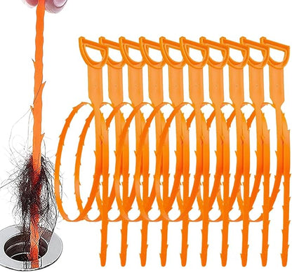 5 Pack 25 Inch Drain Snake, 2025 New Clog Remover, Flexible Hair Removal Tool for Bathroom and Kitchen, Durable Pipe Cleaning Tool for Homeowners (10 Pack)