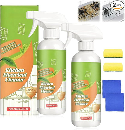 2PCS Electrolyzed Ion Kitchen Cleaner Spray, Cleanse Natural Enzyme Formula to Household Appliances, Multi Purpose Cleaner, Kitchen Appliance Cleaner for Hold, Oven, Stove, Range Hood