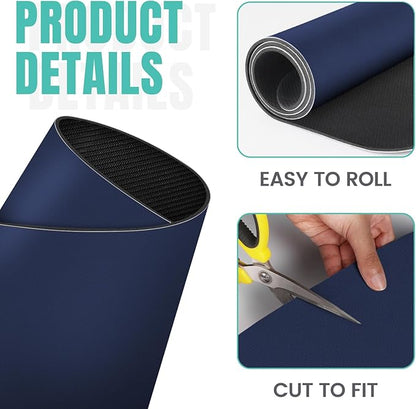 WISELIFE Coffee Mat Super Absorbent Dish Drying Mat Coffee Bar Accessories Large Drying Mats for Kitchen Counter 16" W x 24" L, Blue