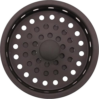 Westbrass A214-12 3-1/2" Post Style Large Kitchen Sink Basket Strainer, Oil Rubbed Bronze