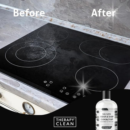Therapy Glass Stove Top Cleaner 16 fl oz. (2 Pack) - Safe for Ceramic, Electric, Induction Stovetops