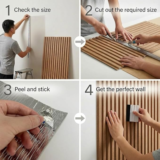 3D Wall Panels Peel and Stick – 15.74" x 118" PVC Faux Texture Wall Covering, Self Adhesive Waterproof DIY Accent Wall for Living Room, Bedroom, Sofa Background & Kitchen Backsplash, Covers 12.9 sq.ft