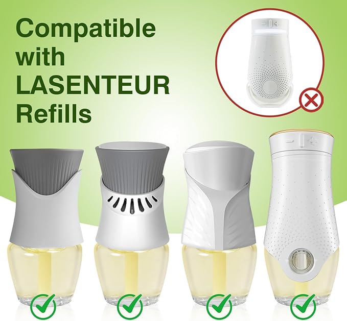 Citronella Plug in Refills,Lemongrass Fragrance, Compatible with Air Wick, Compatible with Glade, for Home Indoor Backyard Camping BBQ Summer,6 Count