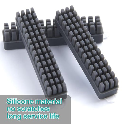 6pcs Silicone Nozzle Wiper Brush for Bambu Lab A1 Mini, Self-Adhesive Nozzle Cleaner Tool, 3D Printer Hotend Nozzle Brush Replacement Kit Incompatible with Bamboo Lab A1- Gray
