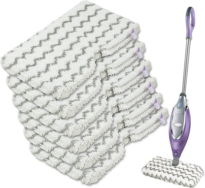6 Pack Steam Mop Replacement Pads Compatible with Shark Steam Pocket Mop S3501 S3550 S3601 S3801 S3901 SE450 S3601D S3901D, Scrub Microfiber Replacement Pads Refills Reusable