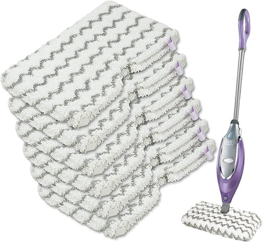 6 Pack Steam Mop Replacement Pads Compatible with Shark Steam Pocket Mop S3501 S3550 S3601 S3801 S3901 SE450 S3601D S3901D, Scrub Microfiber Replacement Pads Refills Reusable