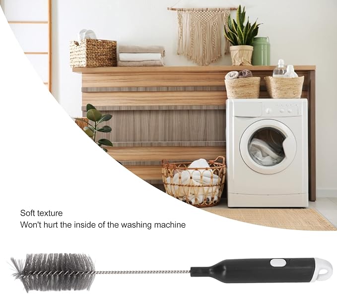 YOUTHINK Dryer Vent Cleaner Brush, Washing Machine Brush with Handle Flexible Refrigerator Coil Brush for Bottle Cup Pipes Sinks Household Kitchen