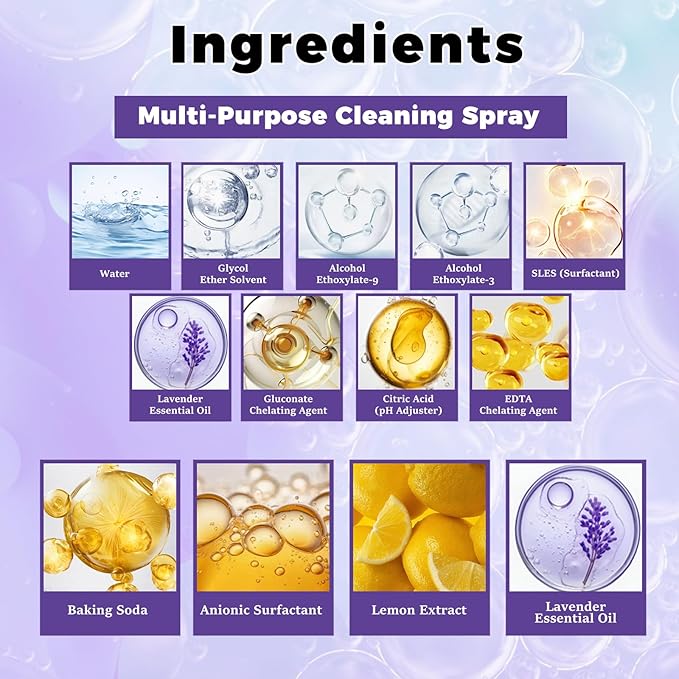 KUNAL All-In-One Multi Purpose Cleaning System with Cleaning Tablets,Spray Oven Cleaner, Multi-Surface Cleaners Spray for Every Stain-Cleaner(1 Bottle+12Tablet)