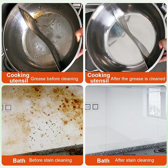 Clean Up Kitchen Oil Stains Spray,Kitchen Spray Cleaner,All-Purpose Cleaning Spray for Kitchens,Multi-purpose Oils Stain Cleaner,Clean Up Kitchens Oil Stains (240ml)