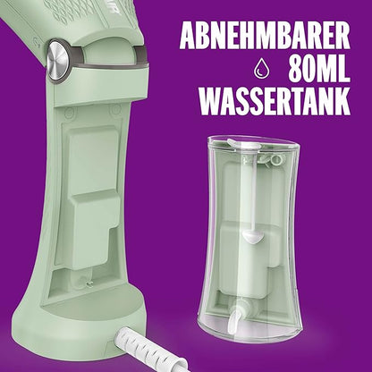 Conair Handheld Garment Steamer for Clothes - Power Steam: Small Size,Big Power - Great for Home,Office,or Travel with Dual Voltage-for Worldwide Use,Mint Green,(Pack of 2)